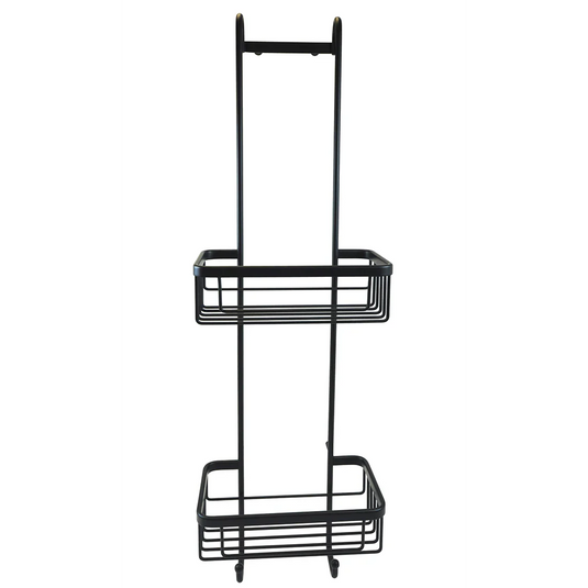 Roman Double Hanging Basket with Hooks - Matt Black - RSB01B - Envy Bathrooms Ltd
