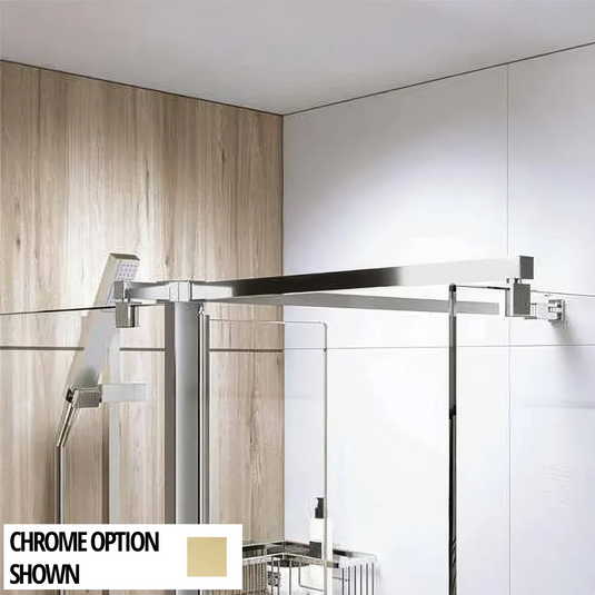 Roman Haven Select Square Side Panel Brace Kit - Brushed Brass - HBBKT90SQBR - Envy Bathrooms Ltd