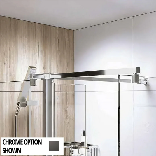Roman Haven Select Square Side Panel Brace Kit - Matt Black - HBBKT90SQB - Envy Bathrooms Ltd