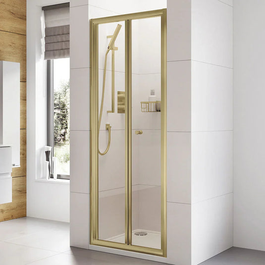 Roman Haven6 800mm Bi-Fold Door - Brushed Brass - H3B8CBR - Envy Bathrooms Ltd