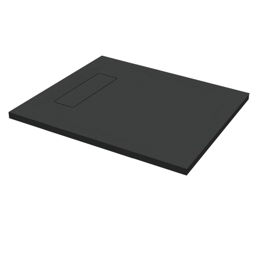 Roman Infinity 1000 x 800mm Rectangle Slate Tray - Black - IGS108B - Envy Bathrooms Ltd