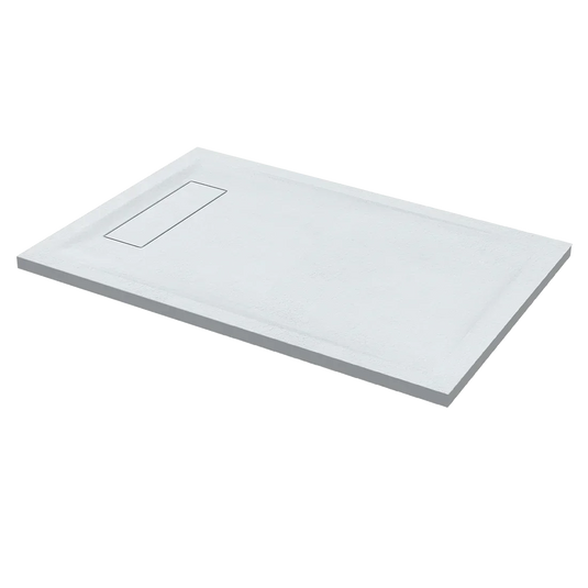 Roman Infinity 1400 x 800mm Rectangle Slate Tray - White - IGS148W - Envy Bathrooms Ltd