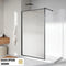 Roman Innov8 700mm Framed Fluted Corner Wetroom Panel - Brushed Brass - N2SP7FBBR