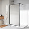 Roman Innov8 700mm Framed Fluted Corner Wetroom Panel - Matt Black - N2SP7FB