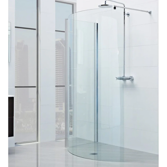 Roman Innov8 1700mm Walk In Panel With Return Panel - Polished Chrome - V8CGM13S - Envy Bathrooms Ltd