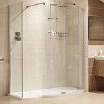 Roman Innov8 1700mm Walk In Panel With Side Panel - Polished Chrome - V8CG13S - Envy Bathrooms Ltd