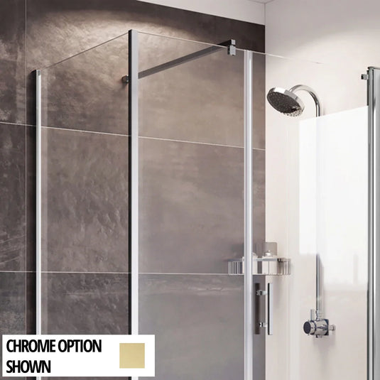 Roman Innov8 90 Deg Back To Wall Brace Kit - Brushed Brass - NBBK90SQBBR - Envy Bathrooms Ltd