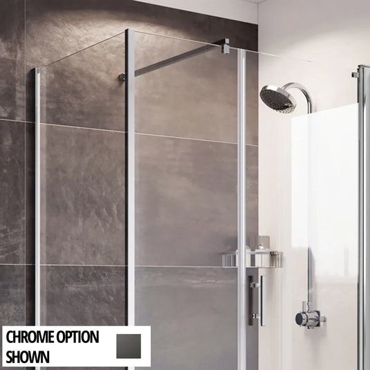 Roman Innov8 90 Deg Back To Wall Brace Kit - Matt Black - NBBK90SQB - Envy Bathrooms Ltd