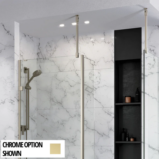 Roman Innov8 Ceiling Brace Kit - Brushed Brass - NBBKC50SQBBR - Envy Bathrooms Ltd