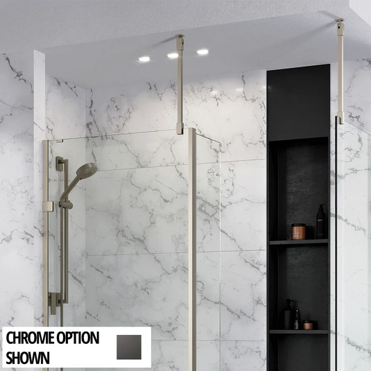 Roman Innov8 Ceiling Brace Kit - Matt Black - NBBKC50SQB - Envy Bathrooms Ltd