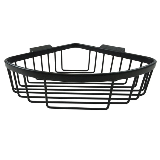 Roman Large Curved Corner Basket - Matt Black - RSB02B - Envy Bathrooms Ltd