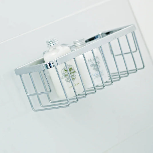 Roman Large Rectangular Shower Basket - Polished Chrome - RSB06 - Envy Bathrooms Ltd