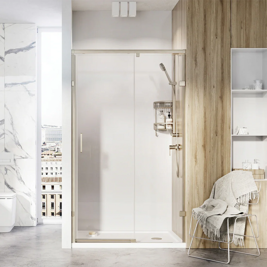 Roman Liberty 8 1700mm Single Sliding Door For Alcoves (LH) - Polished Nickel - KT1D17LPN - Envy Bathrooms Ltd