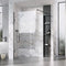 Roman Liberty 757mm Clear Corner Panel - Matt Black - KLCP813B