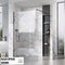 Roman Liberty 757mm Clear Corner Panel - Polished Chrome - KLCP813S