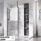 Roman Liberty 343mm Pivot Clear Glass Deflector Panel - Brushed Nickel - KLSPM313N