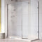 Roman Liberty 757mm Fluted Corner Panel - Polished Chrome - KLCP8FS