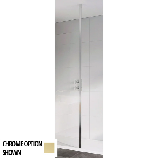 Roman Square Floor to Ceiling Brace Kit (8mm Glass) - Brushed Brass - RF2C8KITSQBR - Envy Bathrooms Ltd