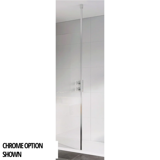 Roman Square Floor to Ceiling Brace Kit (8mm Glass) - Matt White - RF2C8KITSQW - Envy Bathrooms Ltd