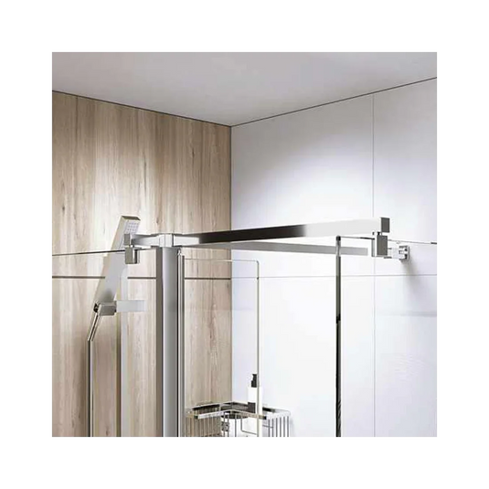 Roman Square Side Panel Brace Kit - Polished Chrome - LBBKT90SQ - Envy Bathrooms Ltd