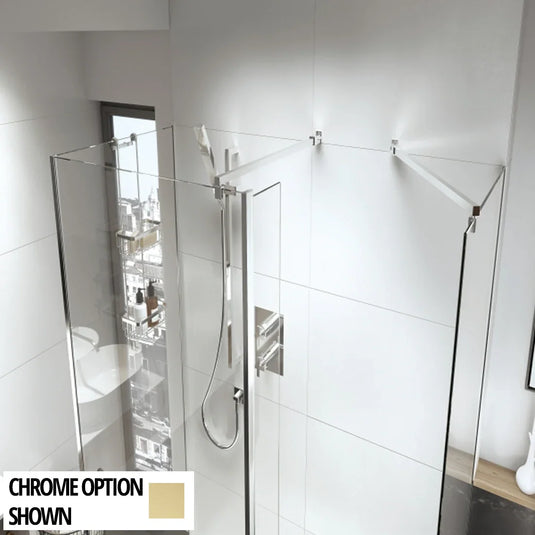Roman Square Straight+45 Degree Brace Kit - Brushed Brass - LBBK4590SQBR - Envy Bathrooms Ltd