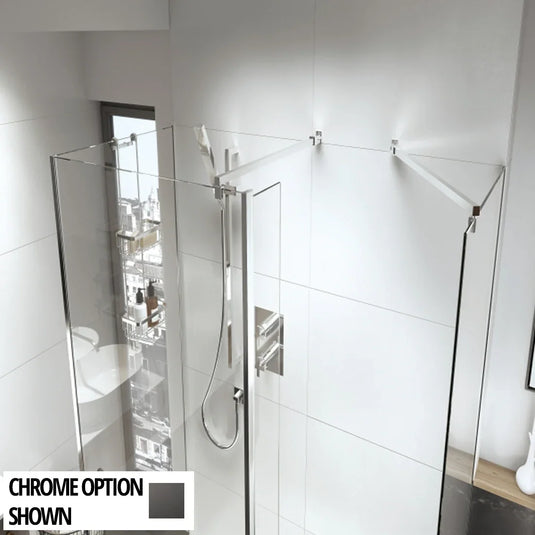 Roman Square Straight+45 Degree Brace Kit - Matt Black - LBBK4590SQB - Envy Bathrooms Ltd
