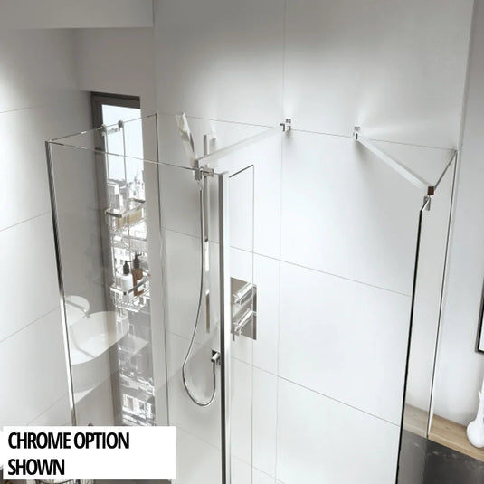 Roman Square Straight+45 Degree Brace Kit - Matt White - LBBK4590SQW - Envy Bathrooms Ltd
