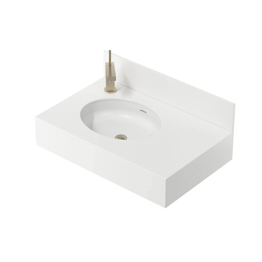 Roman Synchronicity 600 Oval Basin (LH) - White - RFA0052 - Envy Bathrooms Ltd