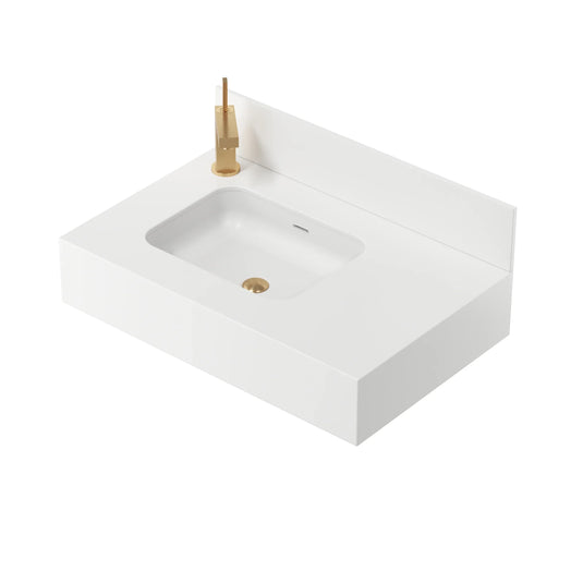 Roman Synchronicity 600 Rectangular Basin (LH) - White - RFA0054 - Envy Bathrooms Ltd