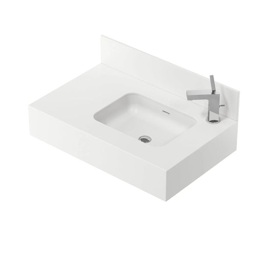 Roman Synchronicity 800 Rectangular Basin (RH) - White - RFA0063 - Envy Bathrooms Ltd