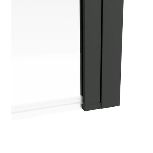 Ruby 1400mm Square Bath Screen - Black - RUBY108068 - Envy Bathrooms Ltd