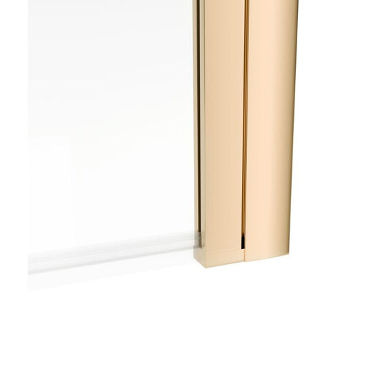 Ruby 1400mm Square Bath Screen - Brushed Brass - RUBY108069 - Envy Bathrooms Ltd