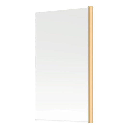 Ruby 1400mm Square Bath Screen - Brushed Brass - RUBY108069 - Envy Bathrooms Ltd