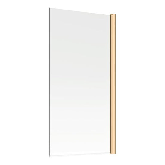 Ruby 1400mm Square Bath Screen - Brushed Brass - RUBY108069 - Envy Bathrooms Ltd