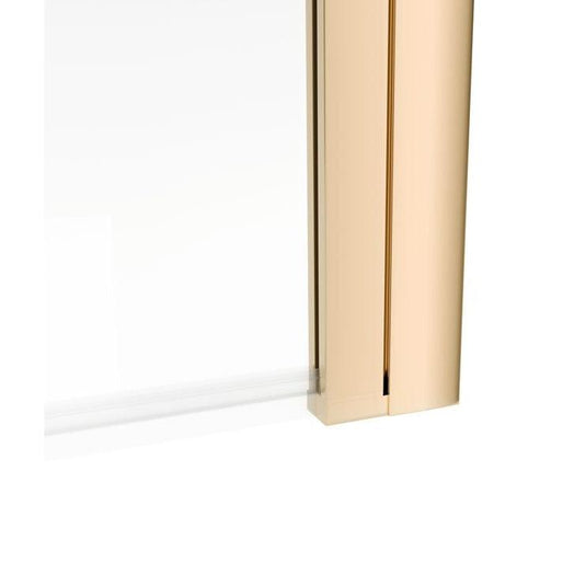 Ruby 1400mm Square Bath Screen - Brushed Brass - RUBY108069 - Envy Bathrooms Ltd