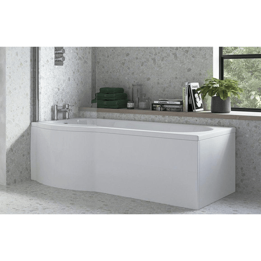 Ruby 1700mm P Shape Front Bath Panel - White - RUBY104768 - Envy Bathrooms Ltd