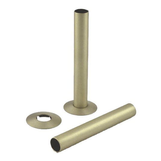 Ruby 18mm Radiator Pipe Sleeves - Brushed Brass - RUBY108873 - Envy Bathrooms Ltd