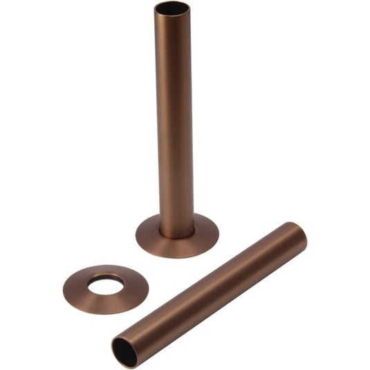 Ruby 18mm Radiator Pipe Sleeves - Brushed Bronze - RUBY108874 - Envy Bathrooms Ltd