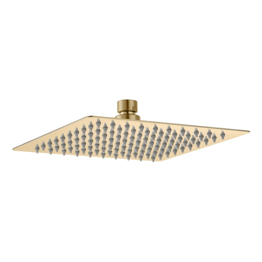 Ruby 200mm Square Showerhead - Brushed Brass - RUBY108596 - Envy Bathrooms Ltd