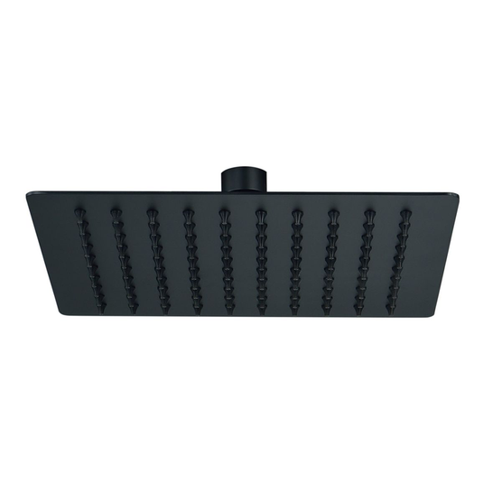 Ruby 200mm Square Showerhead - Matt Black - RUBY108595 - Envy Bathrooms Ltd