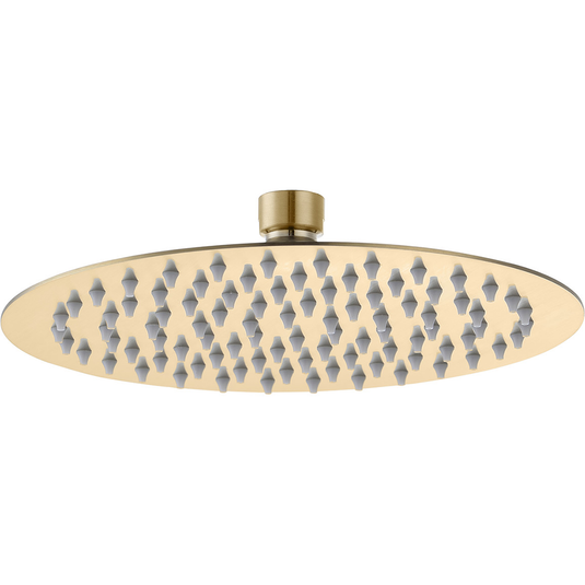 Ruby 250mm Round Showerhead - Brushed Brass - RUBY106554