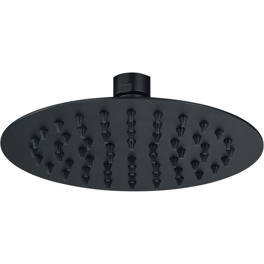 Ruby 250mm Round Showerhead - Matt Black - RUBY106793 - Envy Bathrooms Ltd