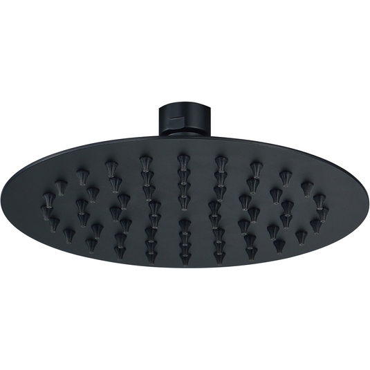 Ruby 250mm Round Showerhead - Matt Black - RUBY106793 - Envy Bathrooms Ltd