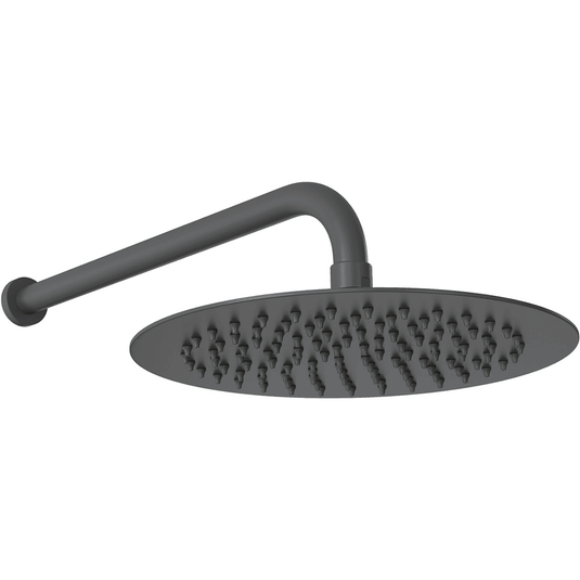 Ruby 250mm Round Showerhead - Matt Black - RUBY106793 - Envy Bathrooms Ltd