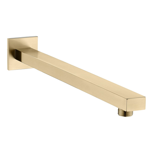 Ruby 300mm Square Shower Arm - Brushed Brass - RUBY108598 - Envy Bathrooms Ltd