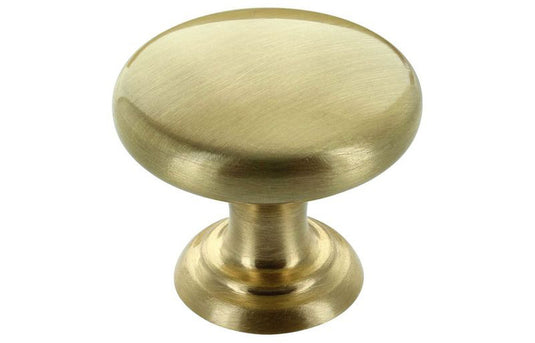 Ruby 38mm Round Knob Handle - Brushed Brass - RUBY106212 - Envy Bathrooms Ltd