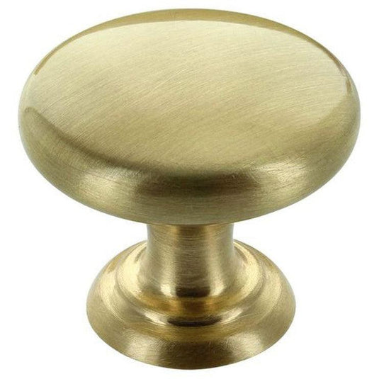 Ruby 38mm Round Knob Handle - Brushed Brass - RUBY106212 - Envy Bathrooms Ltd