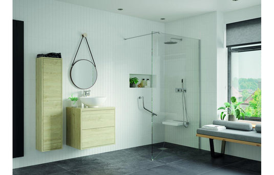 Ruby Angled 40cm Grab Rail - Matt Black - RUBY105496 - Envy Bathrooms Ltd