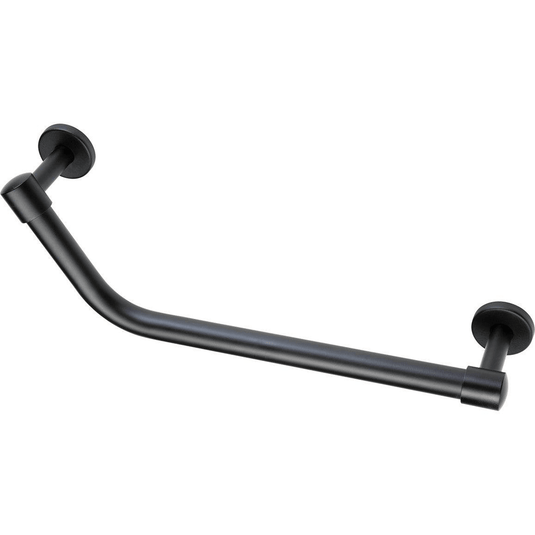 Ruby Angled 40cm Grab Rail - Matt Black - RUBY105496 - Envy Bathrooms Ltd