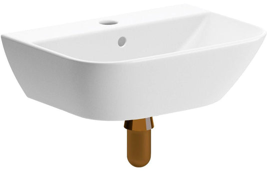 Ruby Bailey 450x320mm 1TH Cloakroom Basin & Brushed Bronze Bottle Trap - RUBY108875 - Envy Bathrooms Ltd